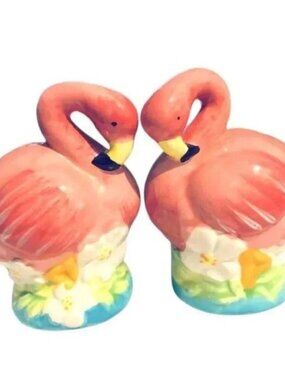 Vintage Flamingo Salt and Pepper Shakers